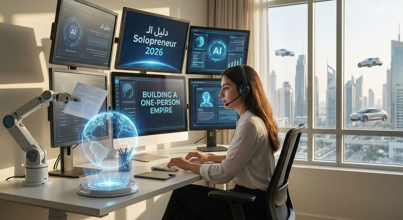 دليل الـ Solopreneur في 2026: كيف تبني إمبراطورية من فرد واحد باستخدام ذكاء الآلة؟