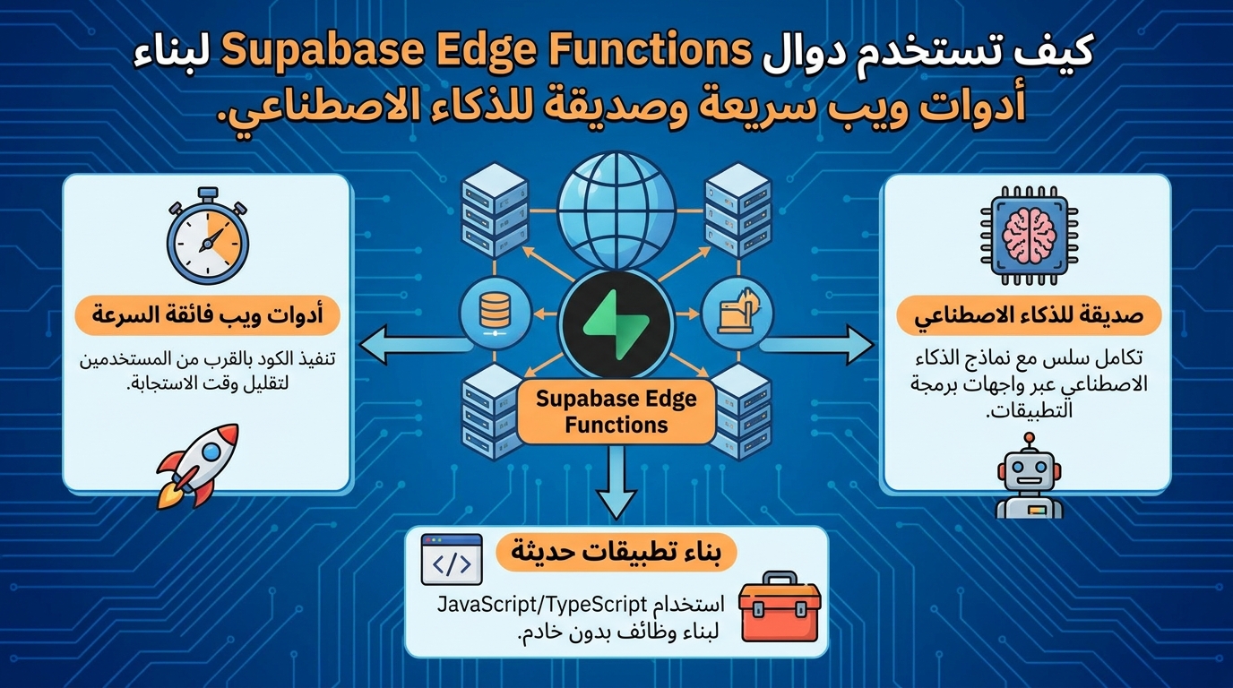 كيف تستخدم دوال Supabase Edge Functions لبناء أدوات ويب سريعة وصديقة للذكاء الاصطناعي