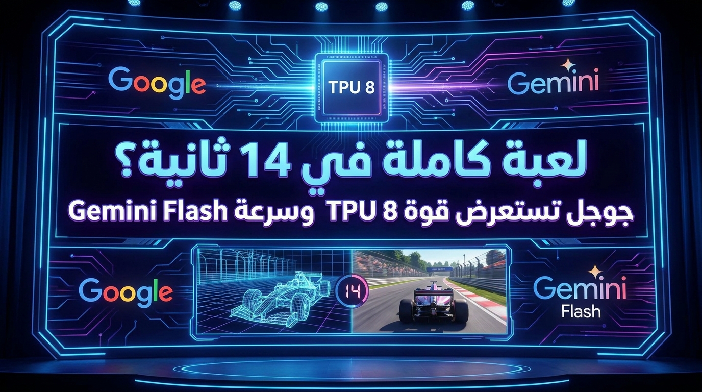 لعبة كاملة في 14 ثانية؟ جوجل تستعرض قوة TPU 8 وسرعة Gemini Flash